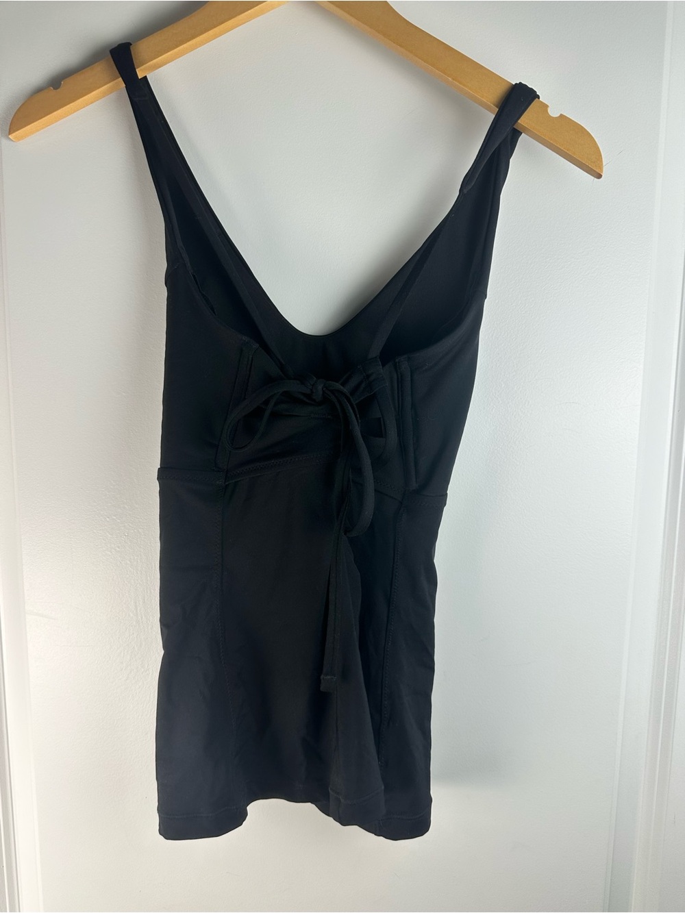 Athleta Black V-Neck Swim Tankini with Wide Straps - Picture 7 of 8